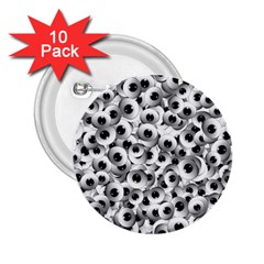 Eyes Drawing Motif Random Pattern 2 25  Buttons (10 Pack) 