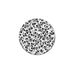 Eyes Drawing Motif Random Pattern Golf Ball Marker Front