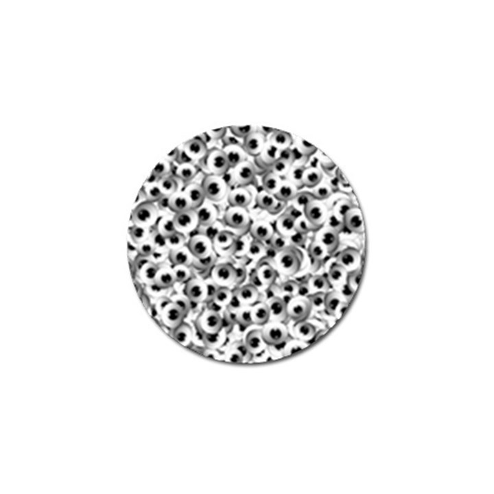 Eyes Drawing Motif Random Pattern Golf Ball Marker