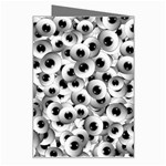 Eyes Drawing Motif Random Pattern Greeting Card Right