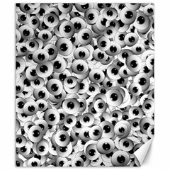 Eyes Drawing Motif Random Pattern Canvas 20  X 24 