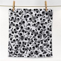 Eyes Drawing Motif Random Pattern Face Towel by dflcprintsclothing