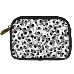 Eyes Drawing Motif Random Pattern Digital Camera Leather Case by dflcprintsclothing