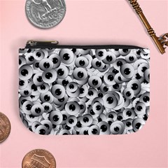 Eyes Drawing Motif Random Pattern Mini Coin Purse