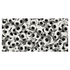 Eyes Drawing Motif Random Pattern Banner And Sign 6  X 3  by dflcprintsclothing