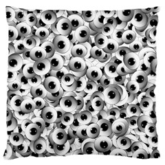 Eyes Drawing Motif Random Pattern Large Cushion Case (one Side) by dflcprintsclothing