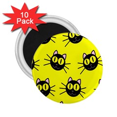 Cats Heads Pattern Design 2 25  Magnets (10 Pack)  by danenraven