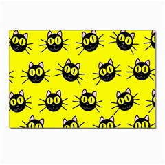 Cats Heads Pattern Design Postcards 5  X 7  (pkg Of 10) by danenraven