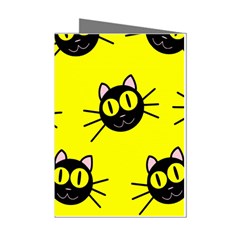 Cats Heads Pattern Design Mini Greeting Cards (pkg Of 8)