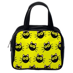 Cats Heads Pattern Design Classic Handbag (one Side)