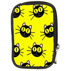 Cats Heads Pattern Design Compact Camera Leather Case by danenraven