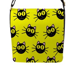 Cats Heads Pattern Design Flap Closure Messenger Bag (l) by danenraven