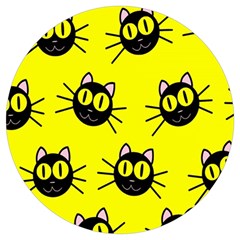 Cats Heads Pattern Design Round Trivet by danenraven