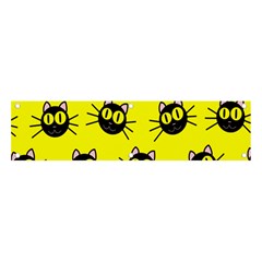 Cats Heads Pattern Design Banner And Sign 4  X 1  by danenraven