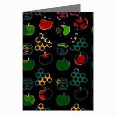 Apples Honey Honeycombs Pattern Greeting Cards (pkg Of 8) by danenraven