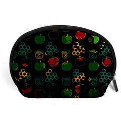 Apples Honey Honeycombs Pattern Accessory Pouch (large) by danenraven