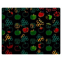 Apples Honey Honeycombs Pattern Double Sided Flano Blanket (medium)  by danenraven