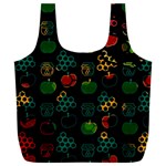 Apples Honey Honeycombs Pattern Full Print Recycle Bag (XXXL) Front