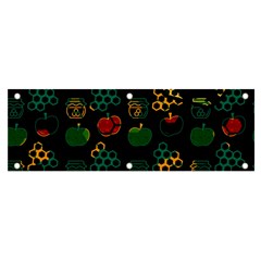 Apples Honey Honeycombs Pattern Banner And Sign 6  X 2  by danenraven