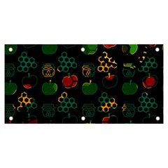 Apples Honey Honeycombs Pattern Banner And Sign 6  X 3  by danenraven