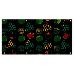 Apples Honey Honeycombs Pattern Banner And Sign 8  X 4  by danenraven