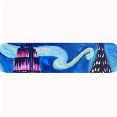 Starry Night In New York Van Gogh Manhattan Chrysler Building And Empire State Building Large Bar Mat by danenraven