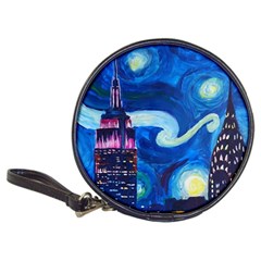 Starry Night In New York Van Gogh Manhattan Chrysler Building And Empire State Building Classic 20-cd Wallets by danenraven