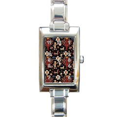 Carpet-symbols Rectangle Italian Charm Watch by Gohar