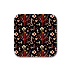 Carpet-symbols Rubber Square Coaster (4 Pack)