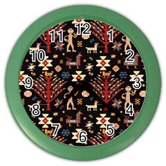 Carpet-symbols Color Wall Clock by Gohar