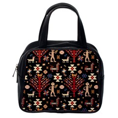 Carpet-symbols Classic Handbag (one Side) by Gohar