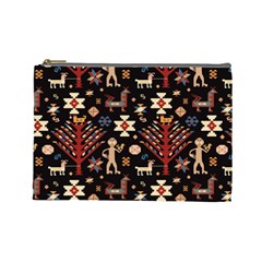 Carpet-symbols Cosmetic Bag (large) by Gohar