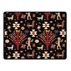 Carpet-symbols Fleece Blanket (small) by Gohar