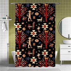 Carpet-symbols Shower Curtain 48  X 72  (small)  by Gohar