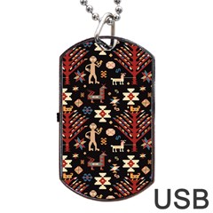 Carpet-symbols Dog Tag Usb Flash (one Side) by Gohar