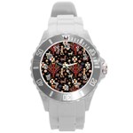 Carpet-symbols Round Plastic Sport Watch (L) Front