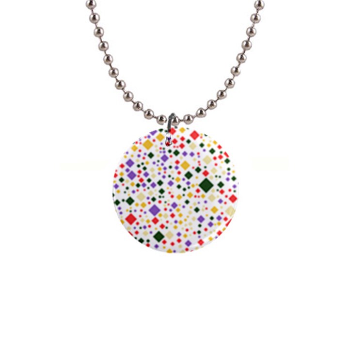 Abstract Pattern Illustration Background Wallpaper 1  Button Necklace