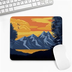 Illustration Landscape Nature Large Mousepad by Wegoenart