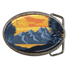 Illustration Landscape Nature Belt Buckles by Wegoenart