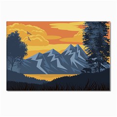 Illustration Landscape Nature Postcard 4 x 6  (pkg Of 10) by Wegoenart