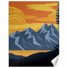 Illustration Landscape Nature Canvas 12  X 16  by Wegoenart