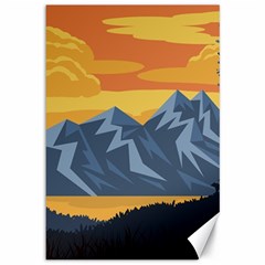 Illustration Landscape Nature Canvas 12  X 18  by Wegoenart