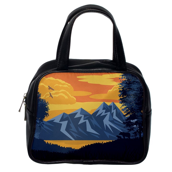 Illustration Landscape Nature Classic Handbag (One Side)