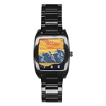 Illustration Landscape Nature Stainless Steel Barrel Watch Front