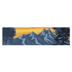 Illustration Landscape Nature Oblong Satin Scarf (16  X 60 ) by Wegoenart