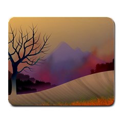 Landscape Illustration Nature Sky Large Mousepad by Wegoenart