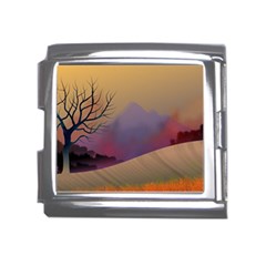 Landscape Illustration Nature Sky Mega Link Italian Charm (18mm) by Wegoenart