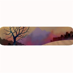 Landscape Illustration Nature Sky Large Bar Mat by Wegoenart