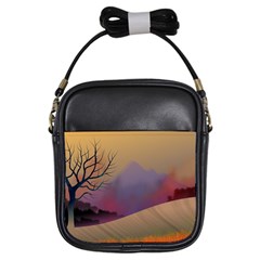 Landscape Illustration Nature Sky Girls Sling Bag by Wegoenart