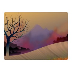 Landscape Illustration Nature Sky Double Sided Flano Blanket (mini)  by Wegoenart